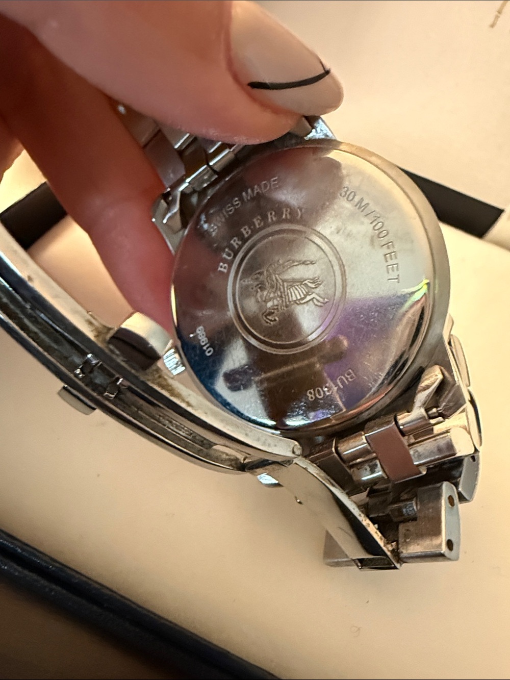Burberry Silver White Dial Stainless Bracelet Watch - Picture 3 of 4